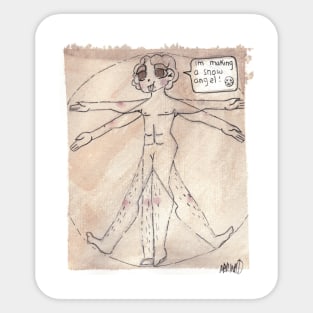 Davinci Inspired - The Vitruvian Man Sticker